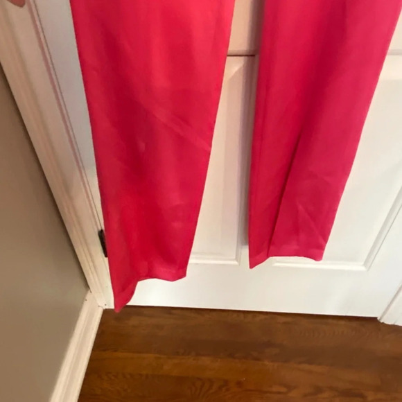 New! Alice + Olivia Jody High Waisted Front Slit Pant Candy Color 33567 - Picture 6 of 16